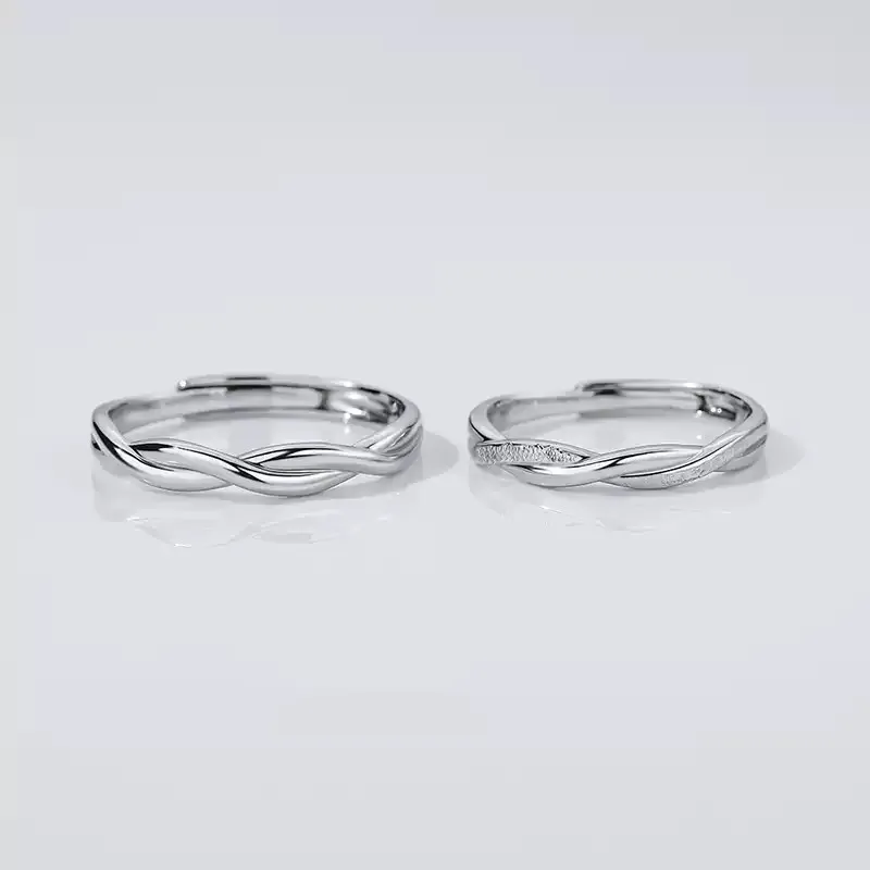 YINZHIXING S999 Fine Silver Rings Unisex-11