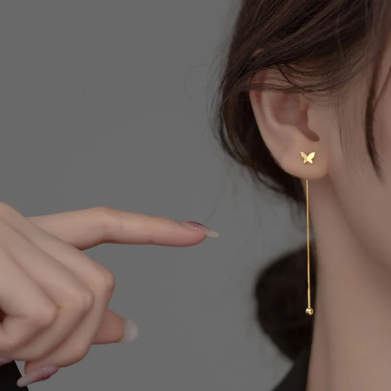YINZHIXING S925 Silver Drop Earrings Women's-4