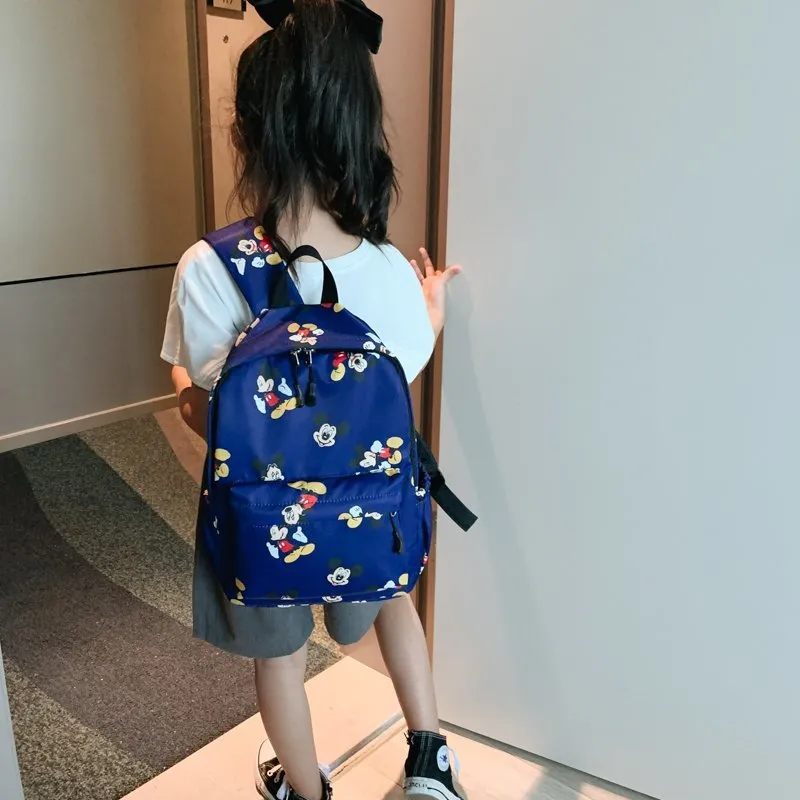 Disney Nylon Backpack Unisex White Beige Pink Blue-11