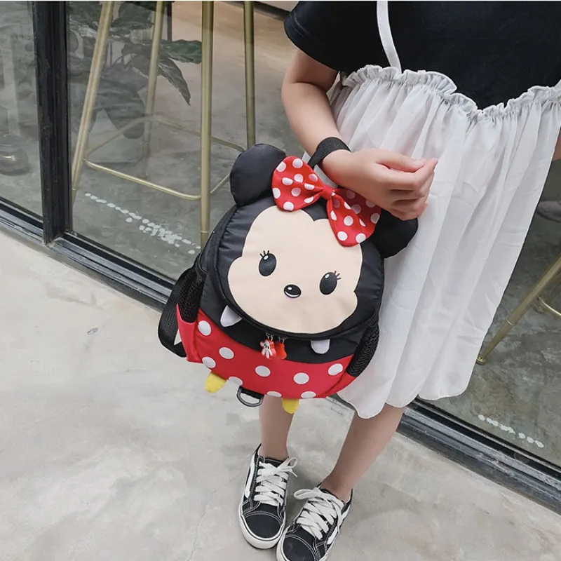 Disney Nylon Backpack Regular Unisex Black Red-7
