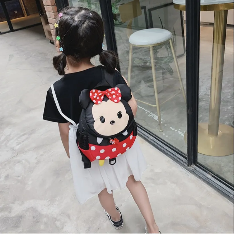 Disney Nylon Backpack Regular Unisex Black Red-5