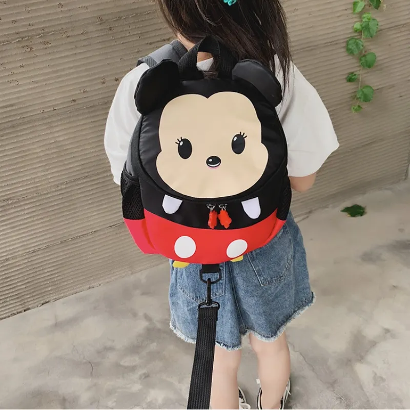 Disney Nylon Backpack Regular Unisex Black Red-1