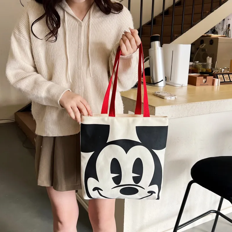 Disney Canvas Canvas Bag Shoulder Bag Crossbody Bag Tote Unisex Mickey Mouse Minnie Mouse-7