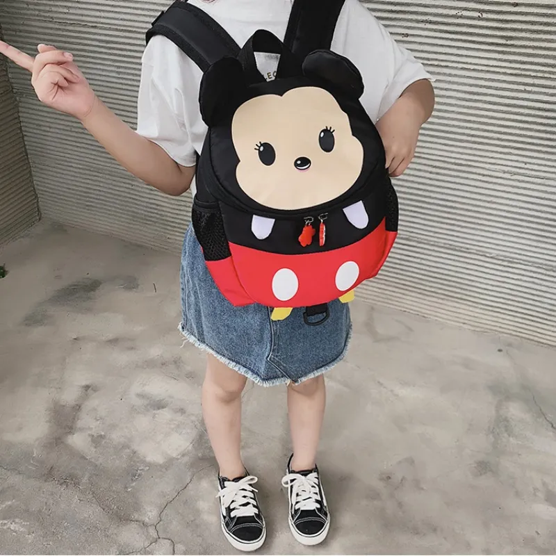 Disney Nylon Backpack Regular Unisex Black Red-2