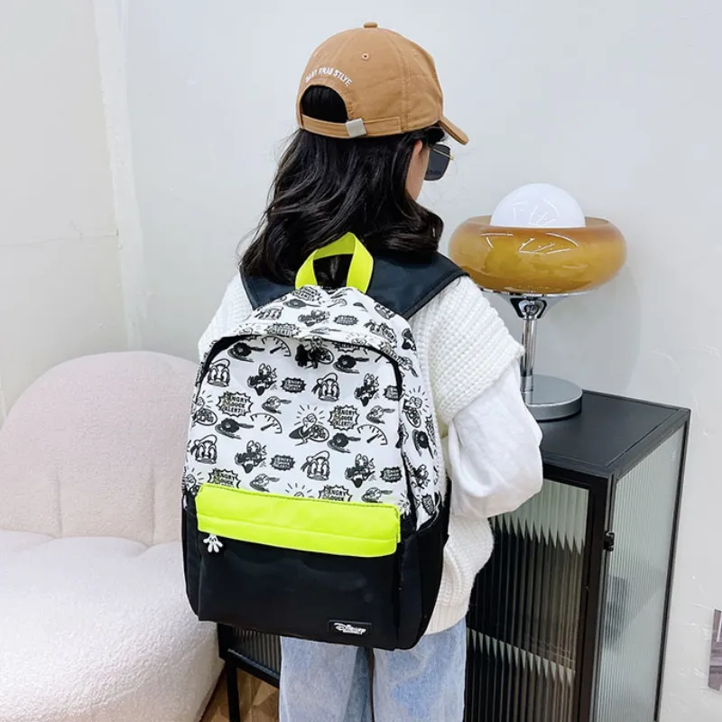 Disney Nylon Backpack Regular Unisex Yellow/Blue/Pink/White-1