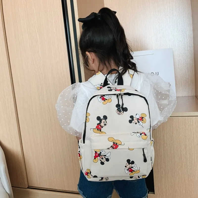 Disney Nylon Backpack Unisex White Beige Pink Blue-5