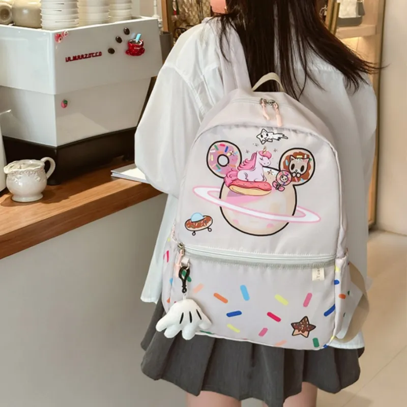 Disney Nylon Backpack Regular Unisex White-3