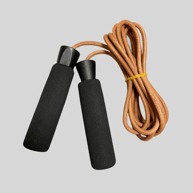 AMYUP Fitness Training Non Countable Jump Ropes Adults/Kids/Teenagers/Students Leather Cord PVC Controller 2.8m Black-4