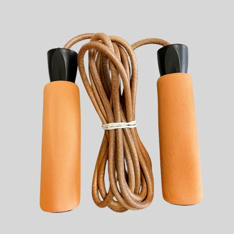 AMYUP Fitness Training Non Countable Jump Ropes Adults/Kids/Teenagers/Students Leather Cord PVC Controller 2.8m Black-3