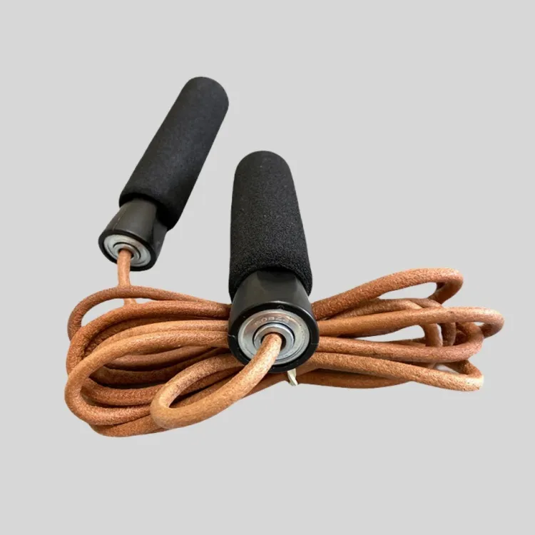 AMYUP Fitness Training Non Countable Jump Ropes Adults/Kids/Teenagers/Students Leather Cord PVC Controller 2.8m Black-2