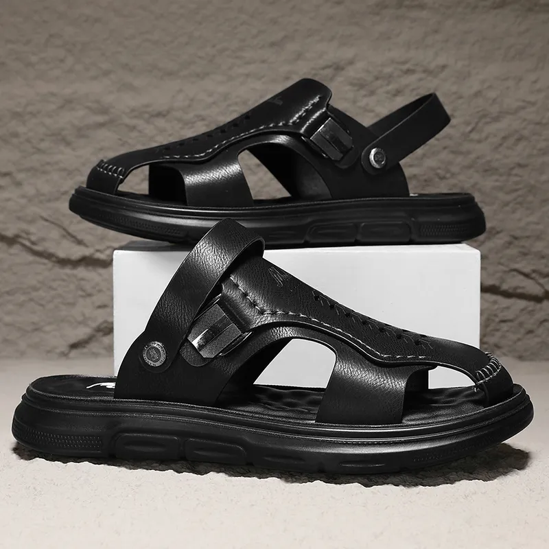 Mulinsen Abrasion Resistant Closed Toe Slippers Men's-2