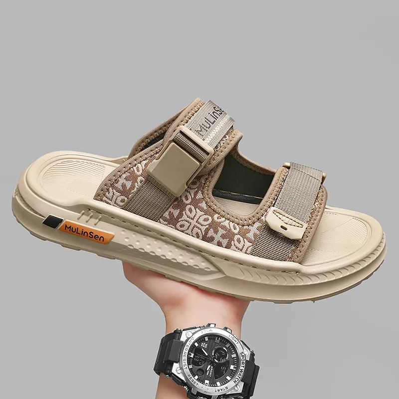 Mulinsen Totem Stitching Cushioning Slide Slippers Men's-5