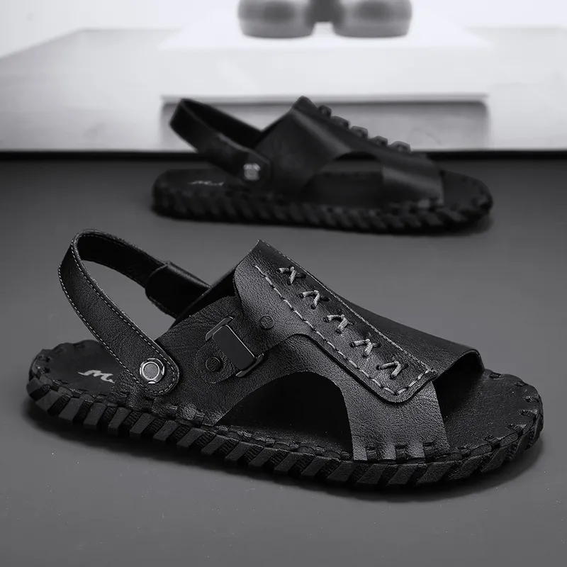 Mulinsen Premium Streetwear Rubber Sole Slip Resistant, Everyday Street One Strap Sandals Men's-3