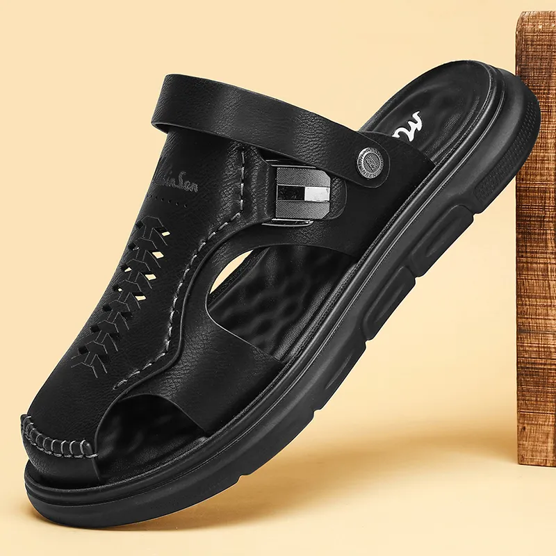 Mulinsen Abrasion Resistant Closed Toe Slippers Men's-3