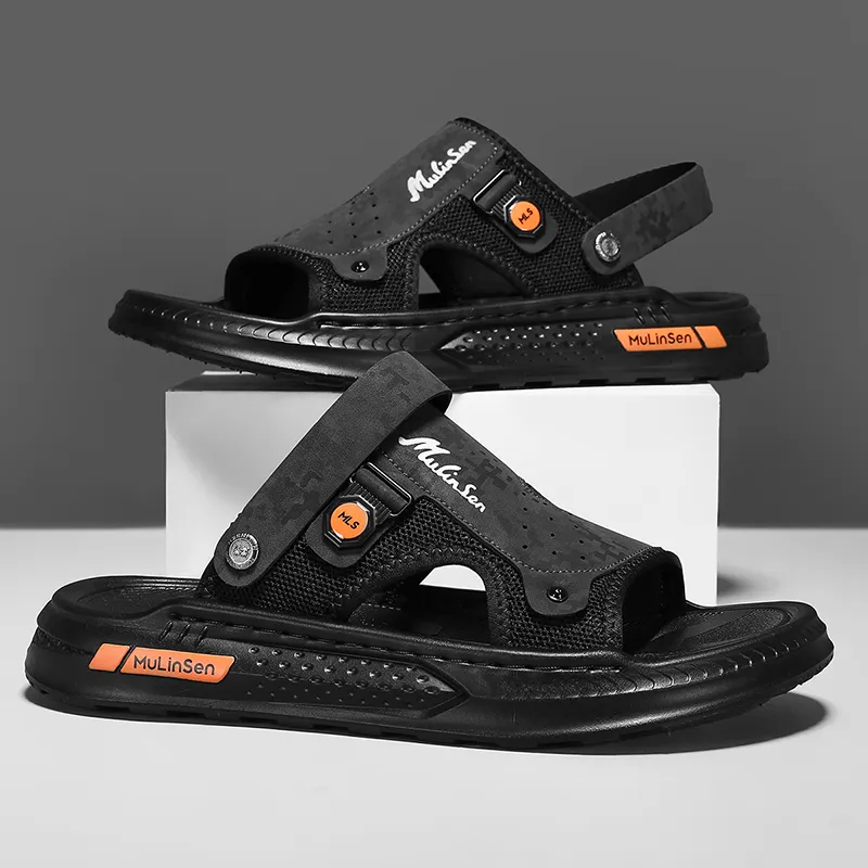 Mulinsen Slip Resistant Platform Height Increasing Lightweight, Slip on, Art Design Premium Beach Sandal Men's-7