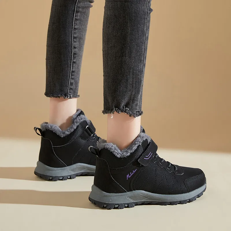 Mulinsen Outdoor Shoes Women's Low Top Black/Purple-4