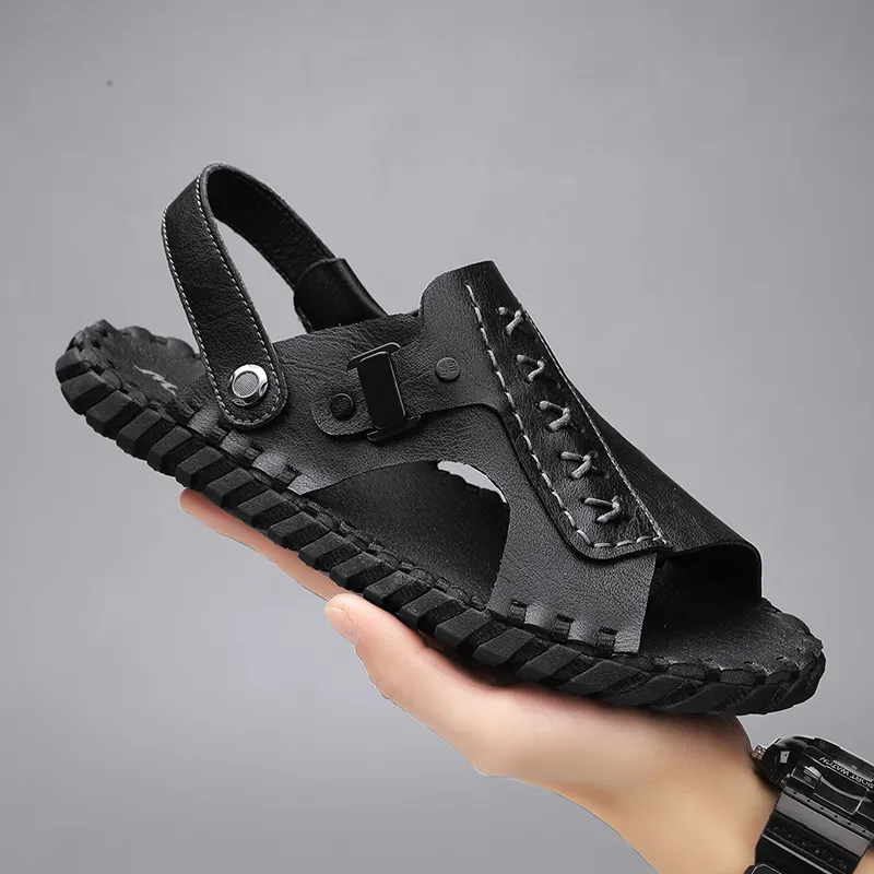 Mulinsen Premium Streetwear Rubber Sole Slip Resistant, Everyday Street One Strap Sandals Men's-1