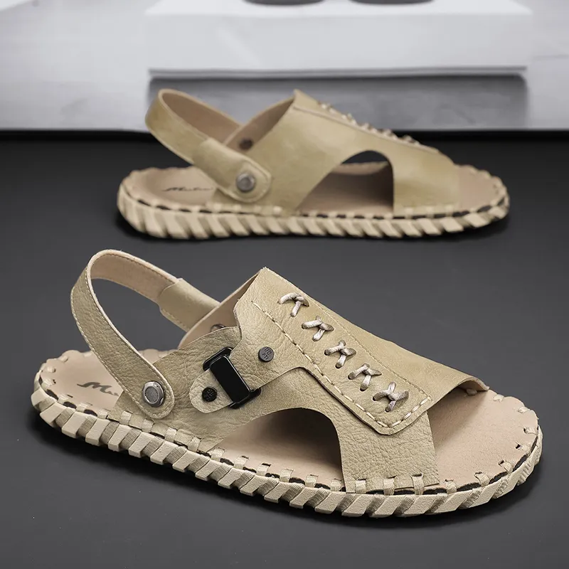 Mulinsen Premium Streetwear Rubber Sole Slip Resistant, Everyday Street One Strap Sandals Men's-7