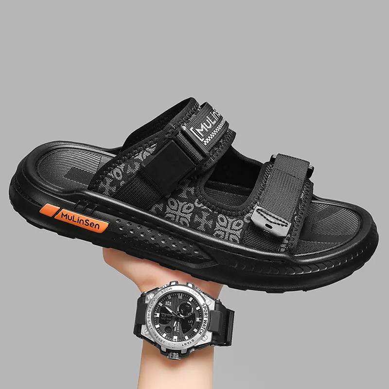 Mulinsen Totem Stitching Cushioning Slide Slippers Men's-2
