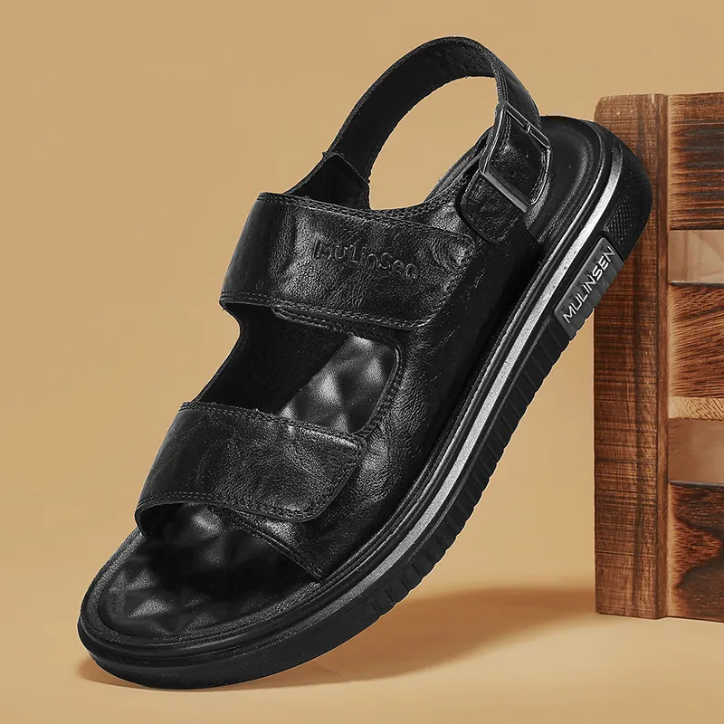 Mulinsen Beach Sandals Men Brown/Black-7