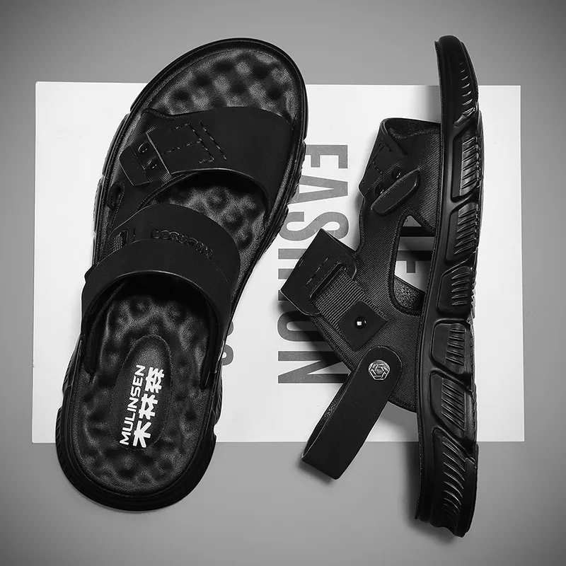 Mulinsen Casual Versatile, Vintage Classic, Outdoor Fashion, Slippers Beach Sandals Men's-4