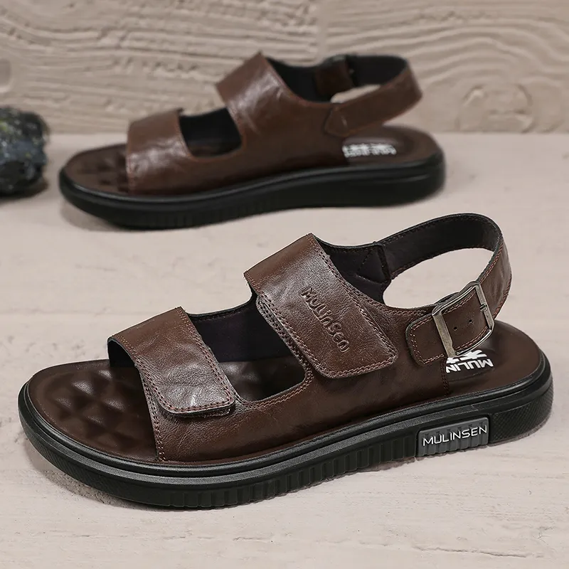 Mulinsen Beach Sandals Men Brown/Black-2
