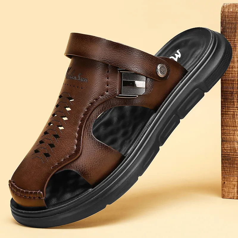 Mulinsen Abrasion Resistant Closed Toe Slippers Men's-7