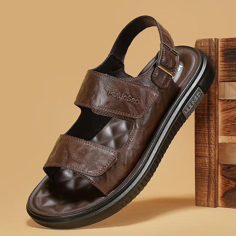 Mulinsen Beach Sandals Men Brown/Black-3