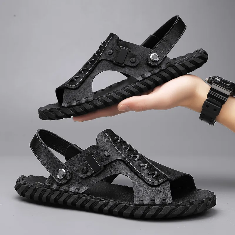 Mulinsen Premium Streetwear Rubber Sole Slip Resistant, Everyday Street One Strap Sandals Men's-2