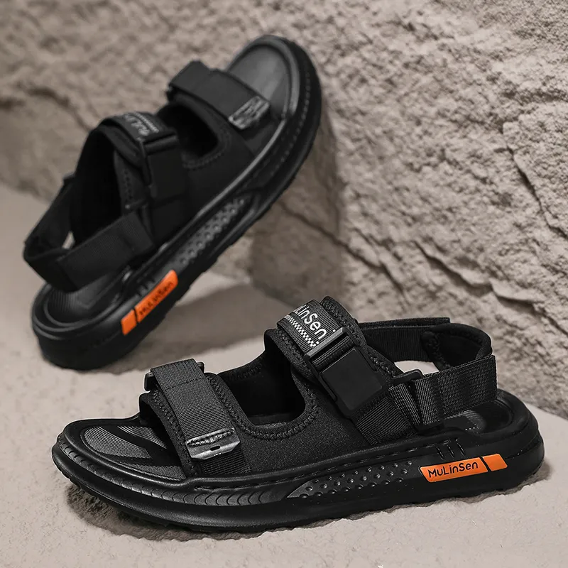 Mulinsen Beach Sandals Men Black/Brown-3