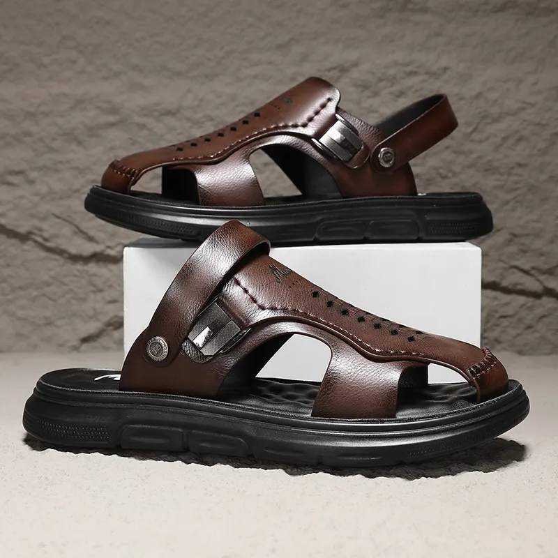 Mulinsen Abrasion Resistant Closed Toe Slippers Men's-6