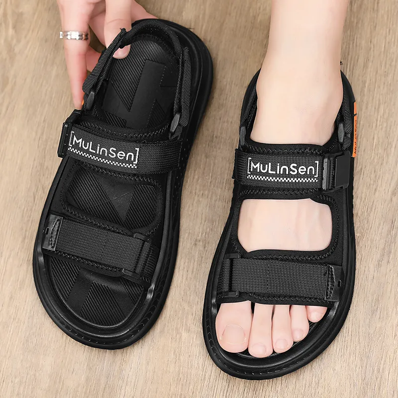 Mulinsen Beach Sandals Men Black/Brown-5