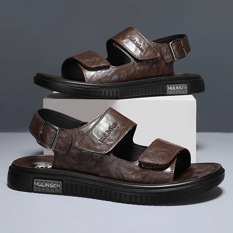 Mulinsen Beach Sandals Men Brown/Black-1