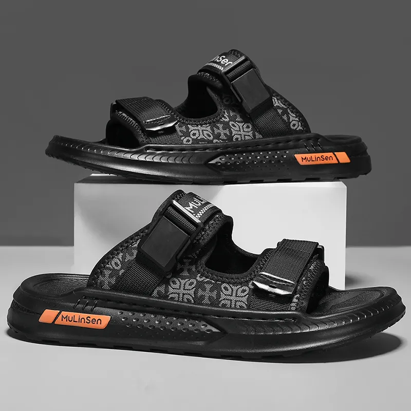 Mulinsen Totem Stitching Cushioning Slide Slippers Men's-3