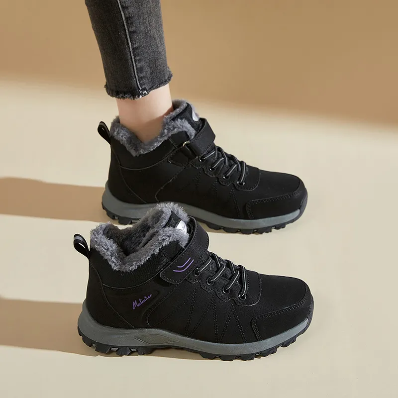 Mulinsen Outdoor Shoes Women's Low Top Black/Purple-3