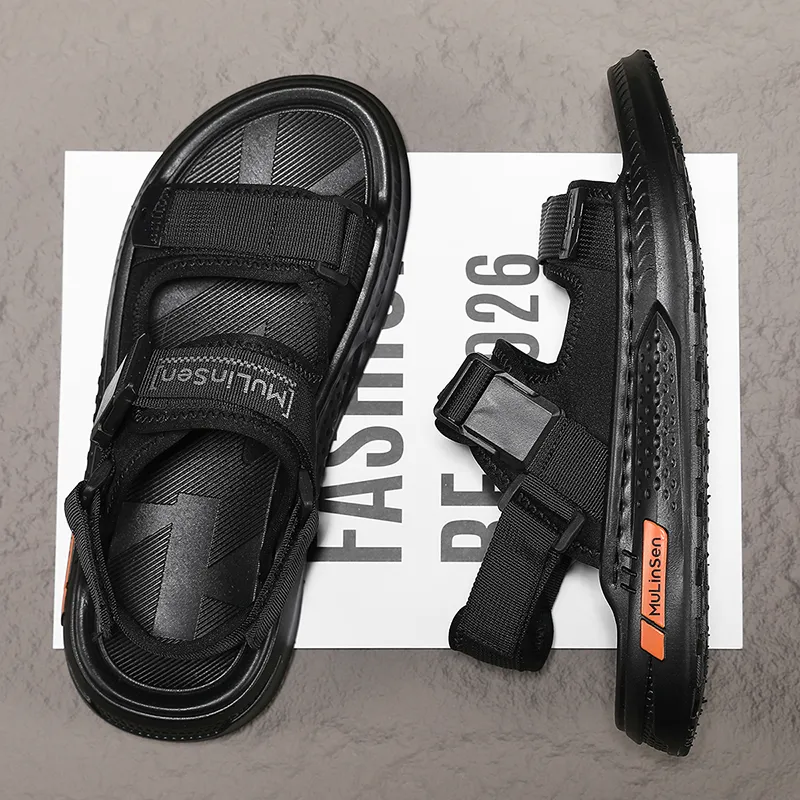 Mulinsen Beach Sandals Men Black/Brown-4