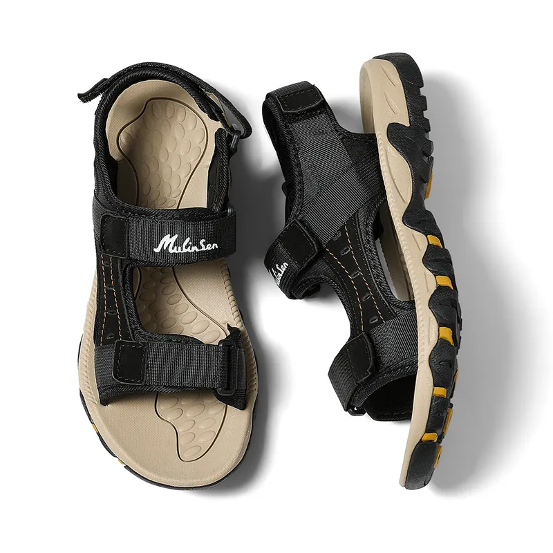 Mulinsen Beach Sandals Men Brown/Black-7