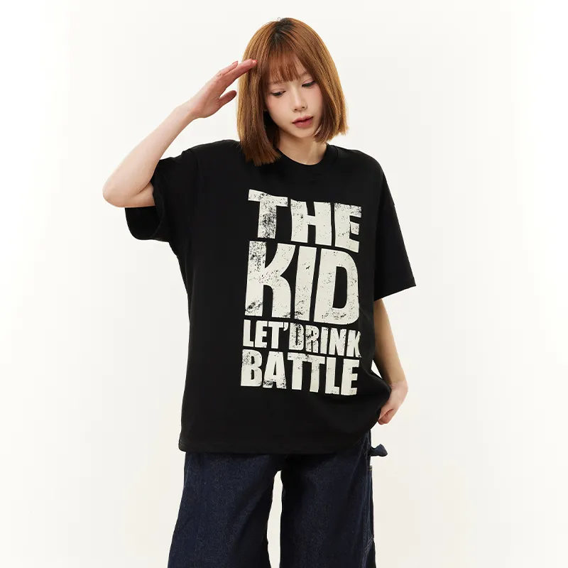 KUNZHUDAXIANG Drop Shoulder Sleeve T Shirt Unisex-4