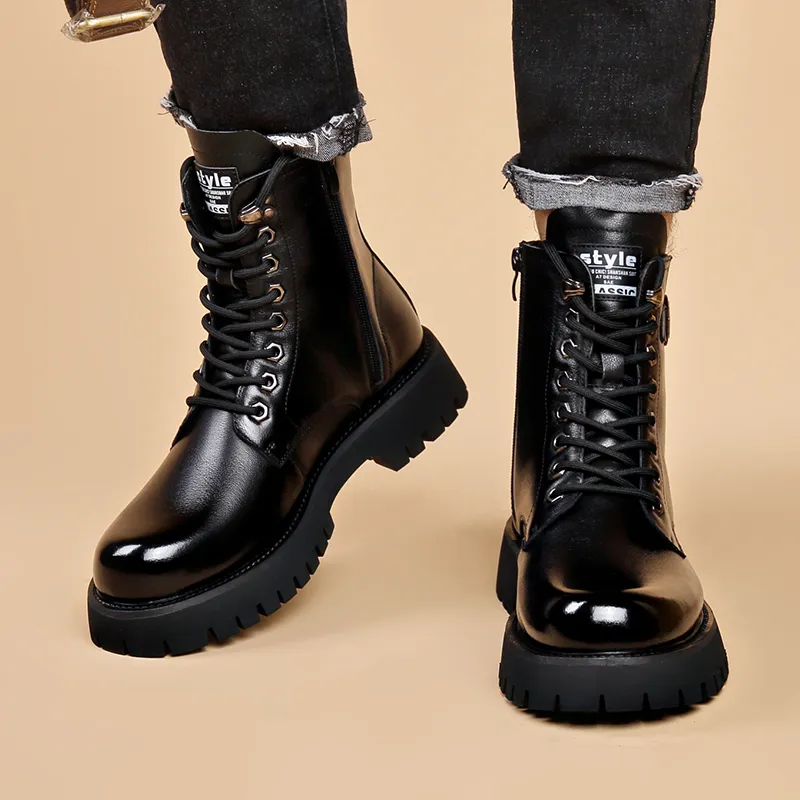 MODENGPAN Short Martin Boot 3.5 Cm Men's Black-8