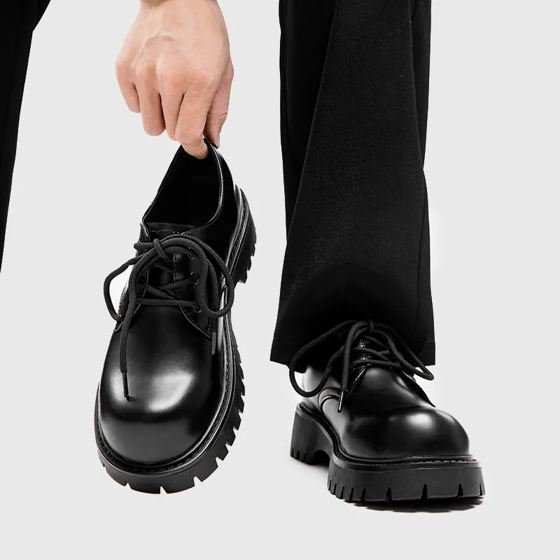 MODENGPAN Men's Casual Shoes Men's Black-1