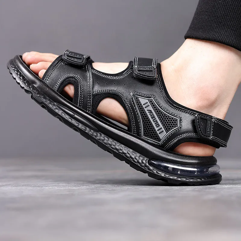 MODENGPAN Beach Sandals Men's Black-8