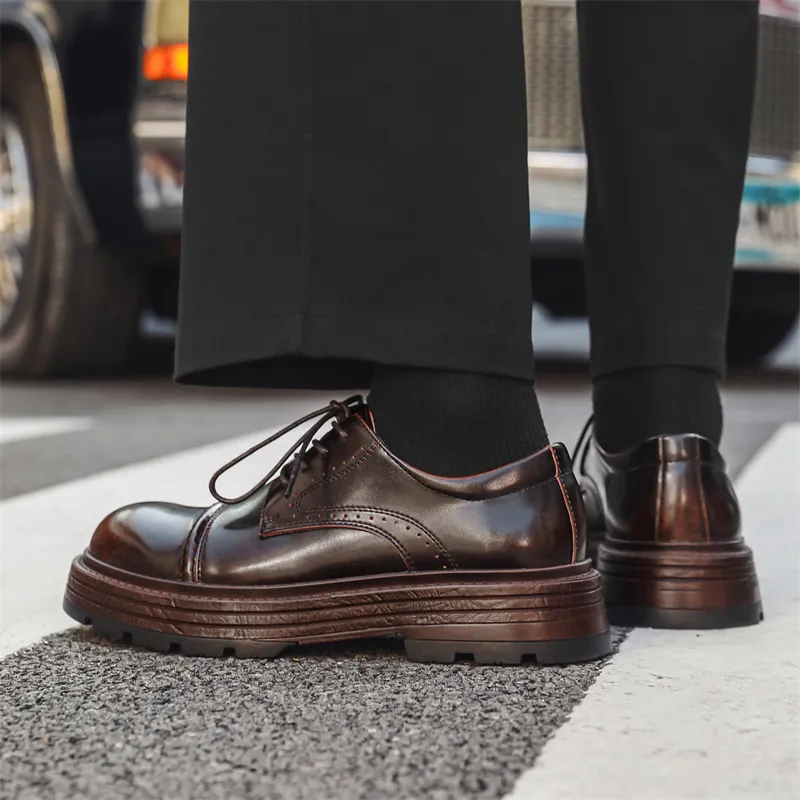 MODENGPAN Casual Shoes Men's Brown-6