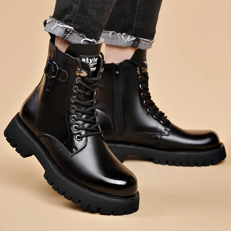 MODENGPAN Short Martin Boot 3.5 Cm Men's Black-7