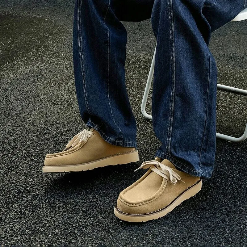 MODENGPAN Casual Shoes Men's Beige-2