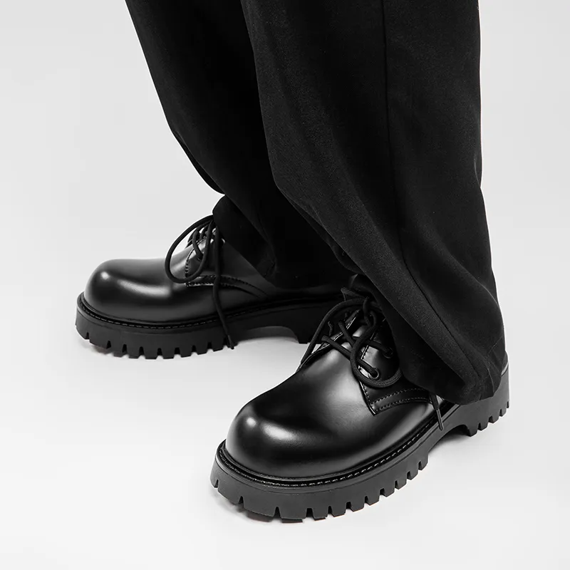 MODENGPAN Men's Casual Shoes Men's Black-2