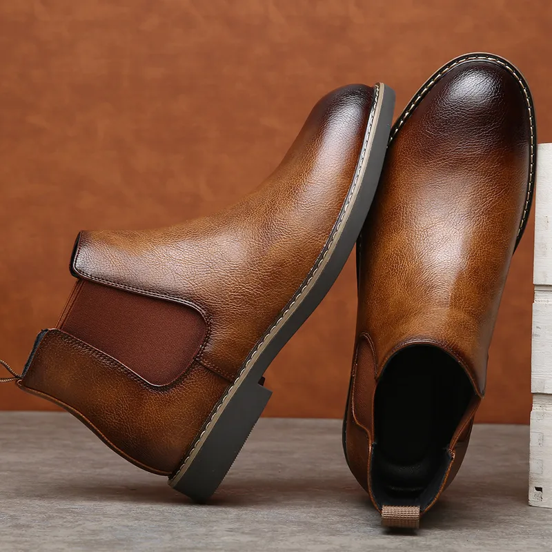 MODENGPAN Short Chelsea Boots 2.5cm Men's-12