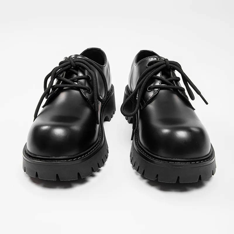 MODENGPAN Men's Casual Shoes Men's Black-4