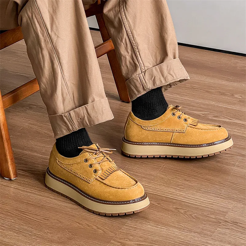 MODENGPAN Casual Shoes Men's Yellow-3