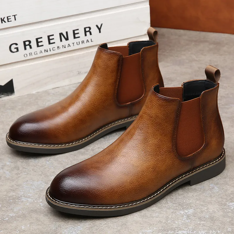 MODENGPAN Short Chelsea Boots 2.5cm Men's-17