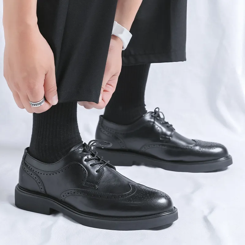 MODENGPAN Dress Shoes Men's Black-5